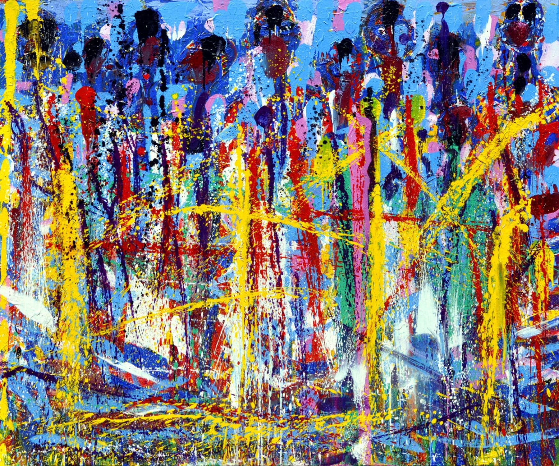 Maasai women in the Mara | Oil on canvas | 183x152cms